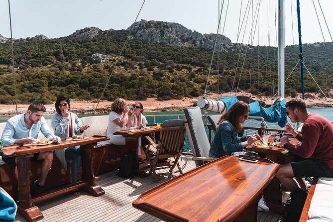 All Day Cruise -3 Islands to Agistri,Moni, Aegina with lunch and drinks included - Greek lunch on deck