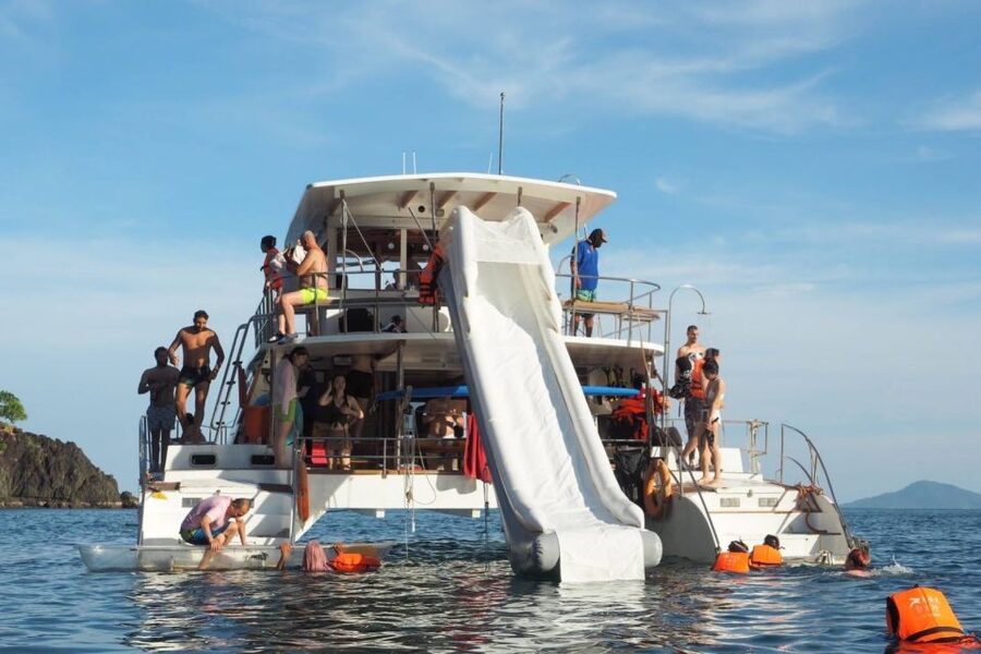 Amazing Coral Island & Sunset Dinner with Power Catamaran - Laem Krating at sunset