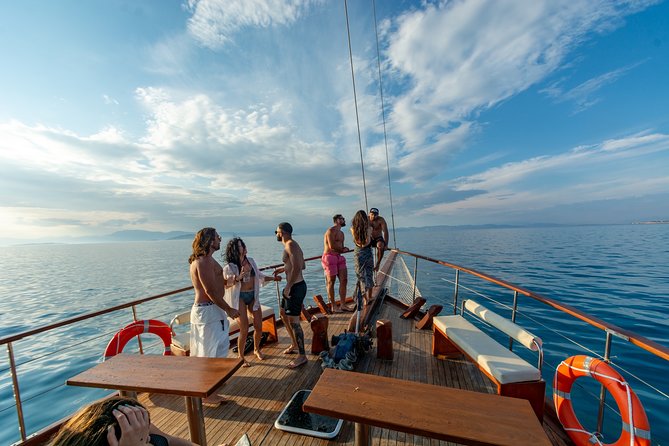 Athens Day Cruise: 3 Islands Tour in the Saronic Gulf with Lunch - Shade, seating, and the older boat