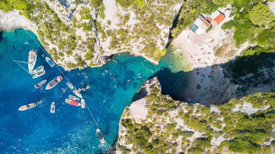 Blue Cave & Island Treasures: Komiža & 5 Gems Boat Tour - Inside the Blue Cave on Vis