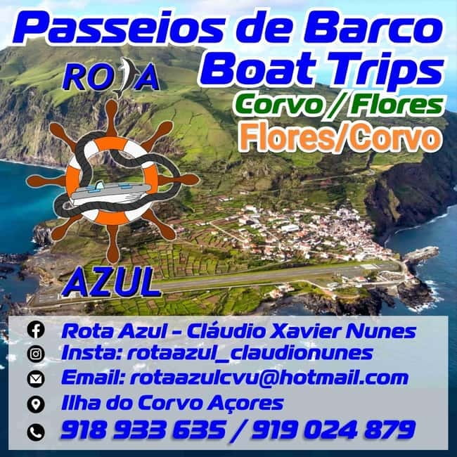 Boat trips to Corvo Island - The 40 to 50 minute run to Corvo