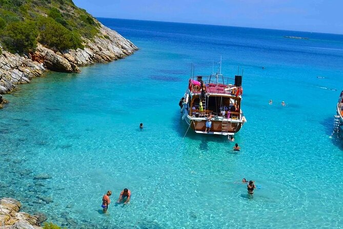 Bodrum Orak Island (Turkish Maldives) Boat Trip - Food, drinks, shade, and comfort on board