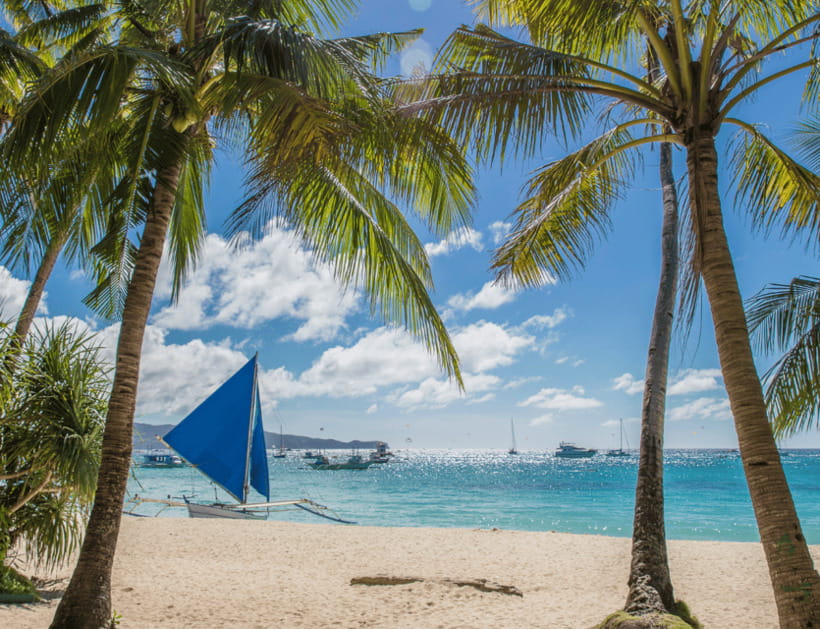Boracay: Island Hopping with Lunch, Helmet Diving & ATV - Lunch at Tambisaan Beach