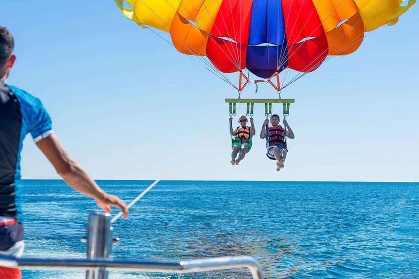 Boracay: Island Hopping with Parasailing Experience - Meeting at Astoria Station 1 or Bolabog Beach