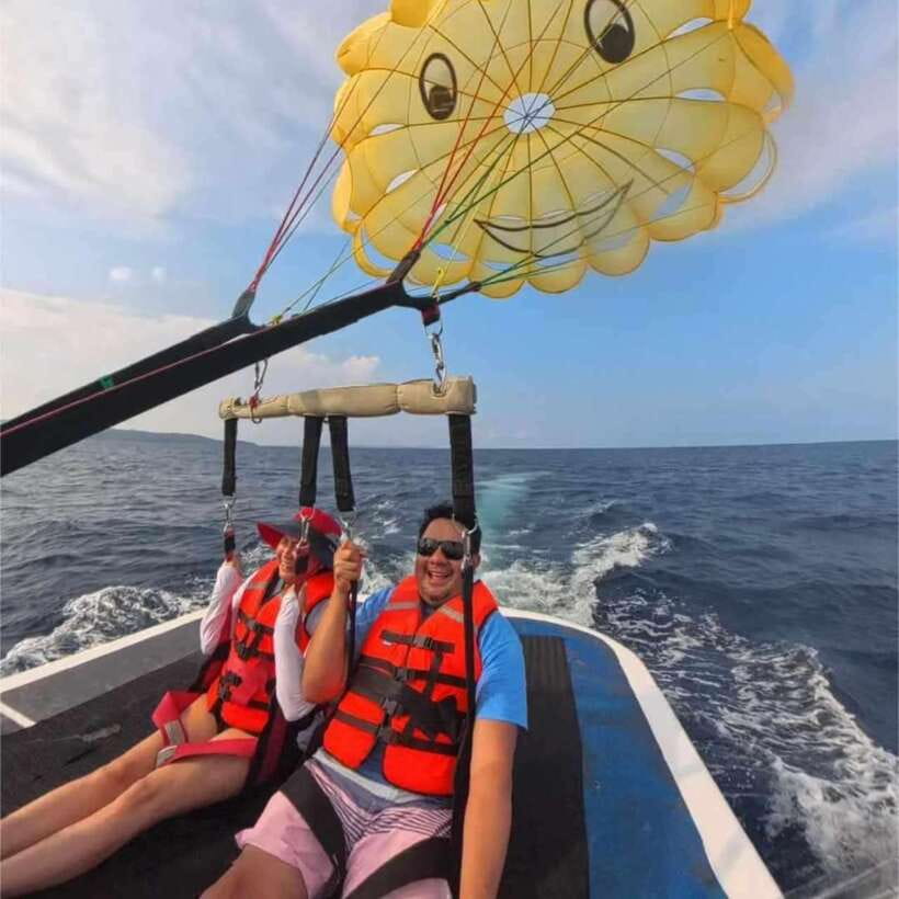 Boracay: Parasailing, Island Hopping, ATV Ride and Kawa Bath - Puka Shell Beach is a short first stop