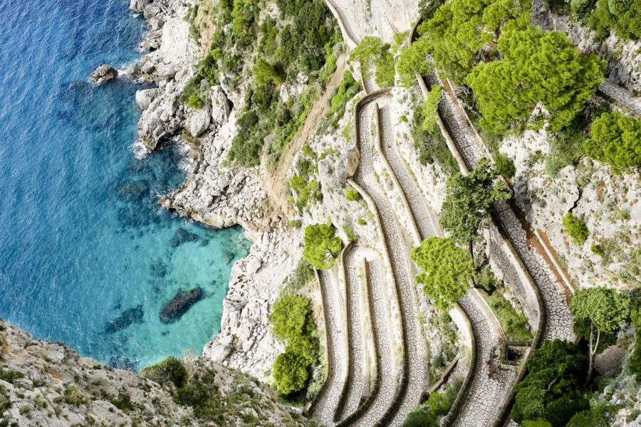 Capri: Boat and Island Tour - Reaching Anacapri by private minibus