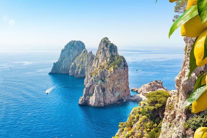 Capri Island Boat Tour from Amalfi with Snorkeling | Small Group - Faraglioni Rocks, Villa Jovis, and the return cruise