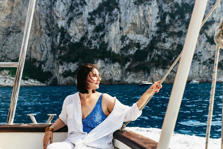 Capri: Island Boat Trip with Grottos - Marina Piccola and Casa Malaparte from offshore