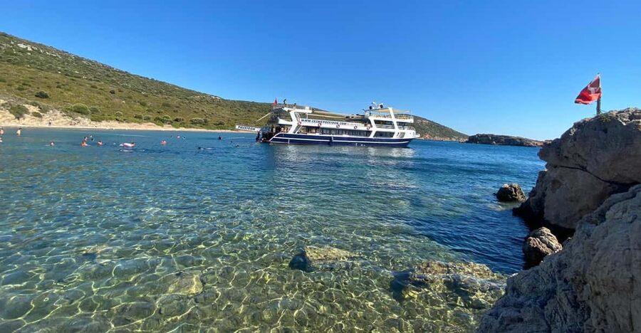 Cesme: Islands and Bays Boat Trip with BBQ Lunch - Donkey Island, a Walk and Another Swim
