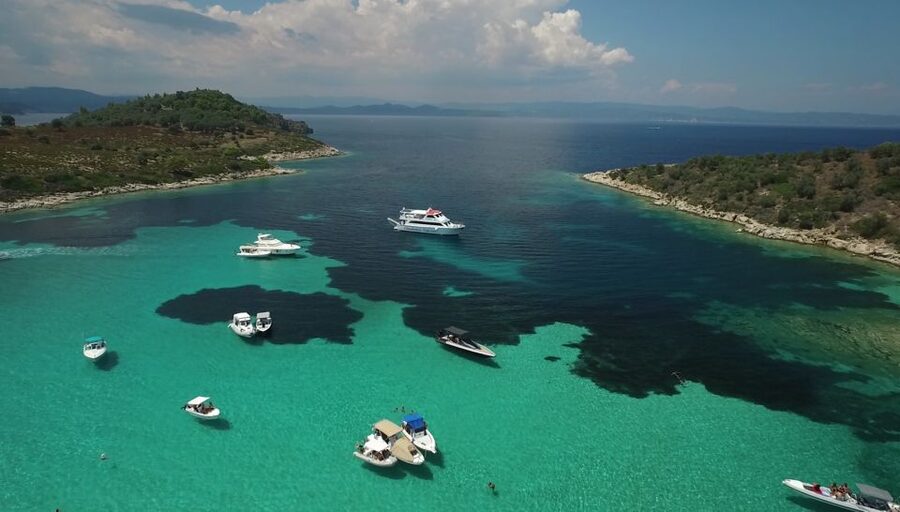 Chalkidiki: Blue Lagoon & Ammouliani Island Cruise & Lunch - From Ouranoupoli port to the blue water of Sithonia