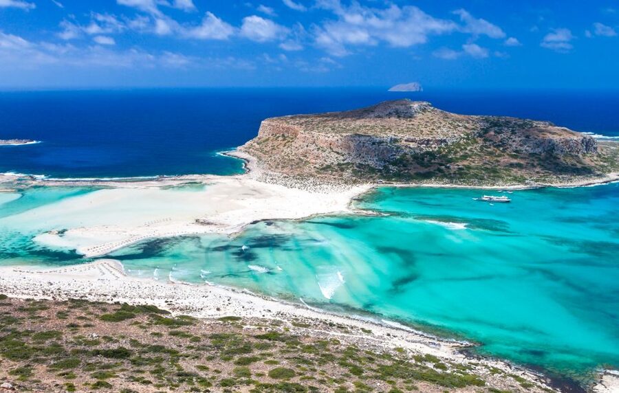 Chania Areas/Kalyves:Gramvousa Island & Balos,Boat Tkt Extra - The morning bus from Chania, Kalyves, or the resort coast