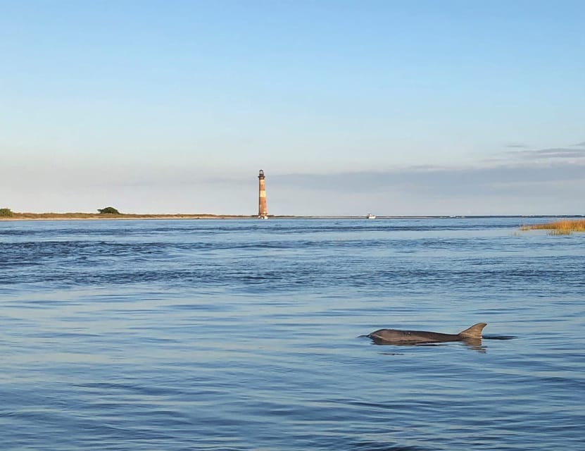 Charleston: Morris Island Dolphin Cruise with Beachcombing - The Morris Island lighthouse view