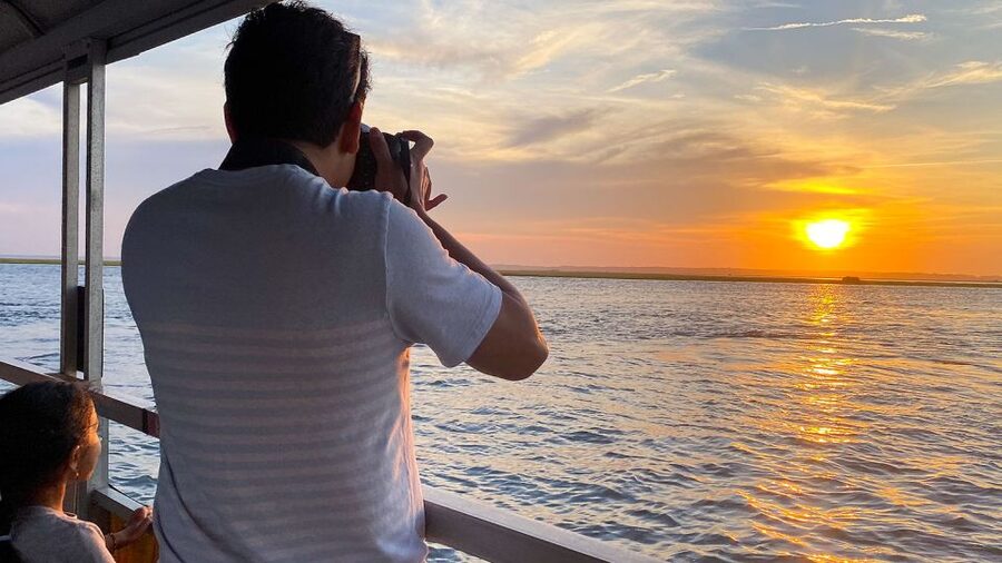 Chincoteague: Assateague Island Sunset Boat Cruise - Watching for ponies along Assateague
