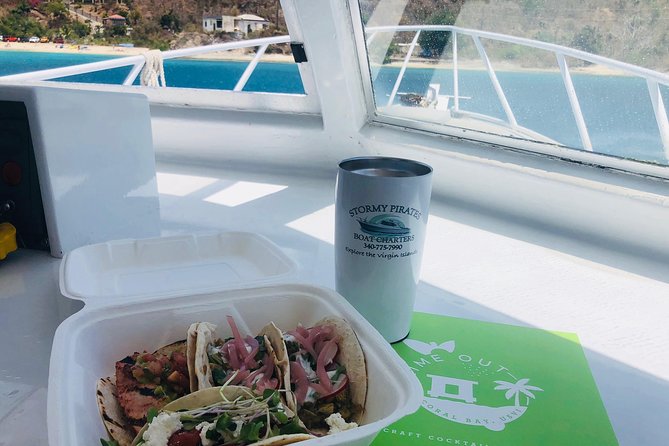 Circle the Island of St. John | Lunch stop at Lime Out (Taco Boat) - Lime Out, lunch on the water