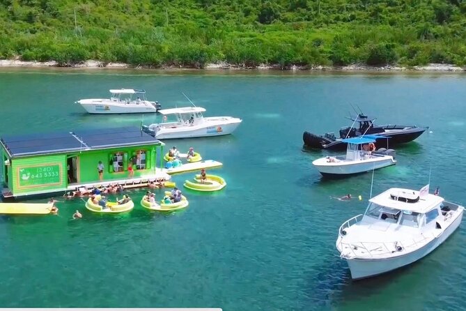 Circle the Island of St. John | Lunch stop at Lime Out (Taco Boat) - St. John’s North Shore, seen from the sea