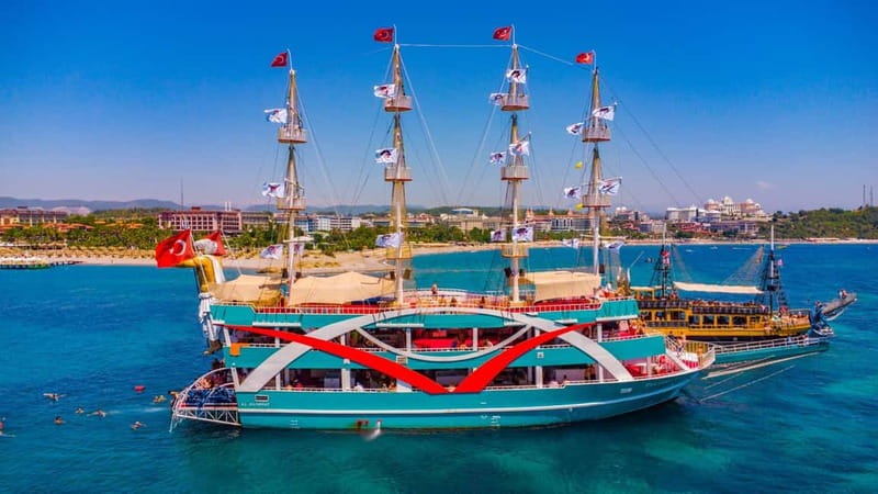 City Of Side: Dolphin Island Boat or Side Boat Tour Options - Music, animation, and the return foam party