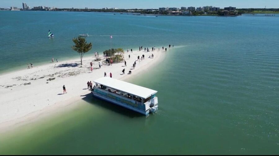 Clearwater Beach: Dolphin & Island Sandbar Cruise - One-Tree Island is small, public, and worth seeing