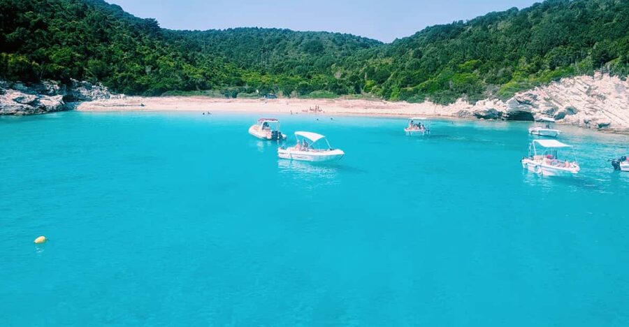 Corfu: Paxos Island Full-Day Cruise with Blue Caves - Leaving Corfu with the Venetian fortresses behind