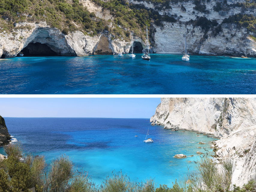 Corfu: Paxos Island Full-Day Cruise with Blue Caves - Entering the Blue Caves by boat
