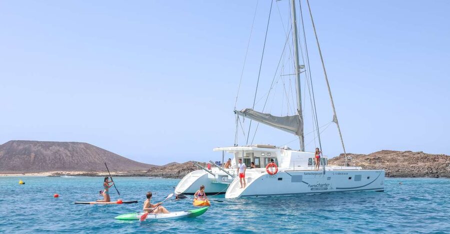 Corralejo: Adults-Only Catamaran Day Trip to Lobos Island - Lobos Island and the shape of La Caldera