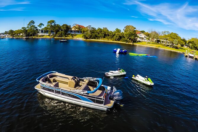 Crab Island Pontoon Boat Rentals - The boats, shade, and included equipment