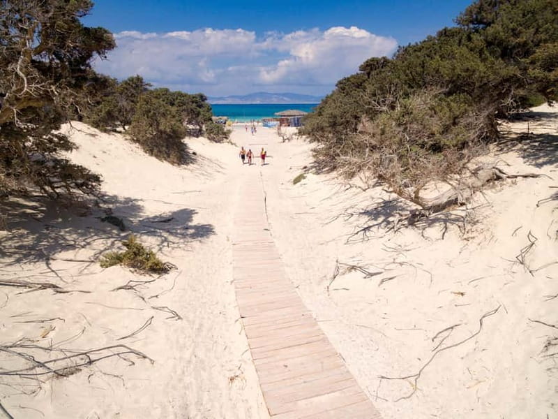 Crete: Chrissi Island Yacht Cruise with Lunch & Snorkeling - Walking the white sand of Chrissi Island