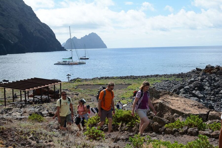 Desertas Islands Full-Day Catamaran Trip from Funchal - Sailing from Funchal toward a protected island chain