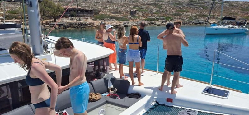 Dia Island Catamaran – Premium Lunch, Open Bar, Small Group - A proper Mediterranean lunch on board