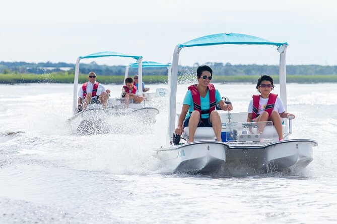 Drive your Own 2 Seat Fun Go Cat Boat on Marco Island - The Gulf run reaches 30 mph