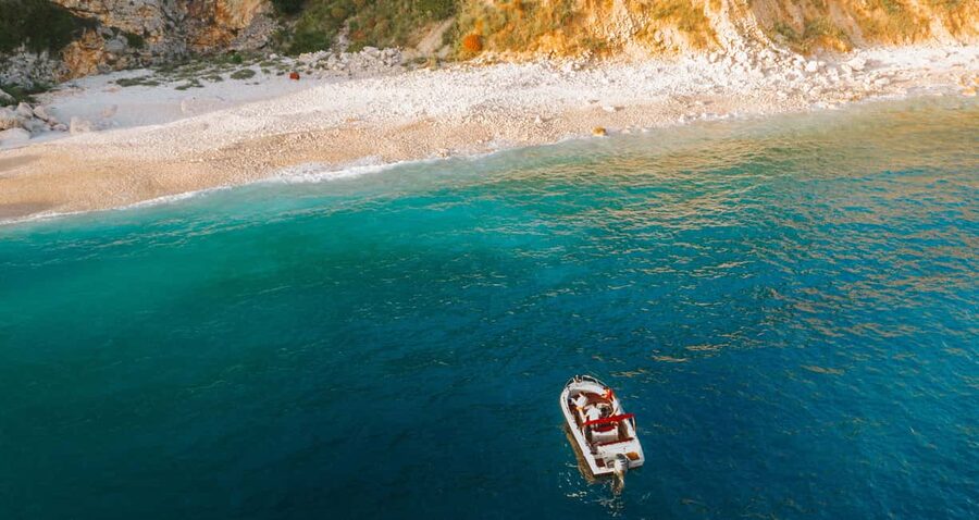 Dubrovnik:Elaphiti Islands and caves Private Speedboat Tour - Sjekirica Beach adds a more secluded feel