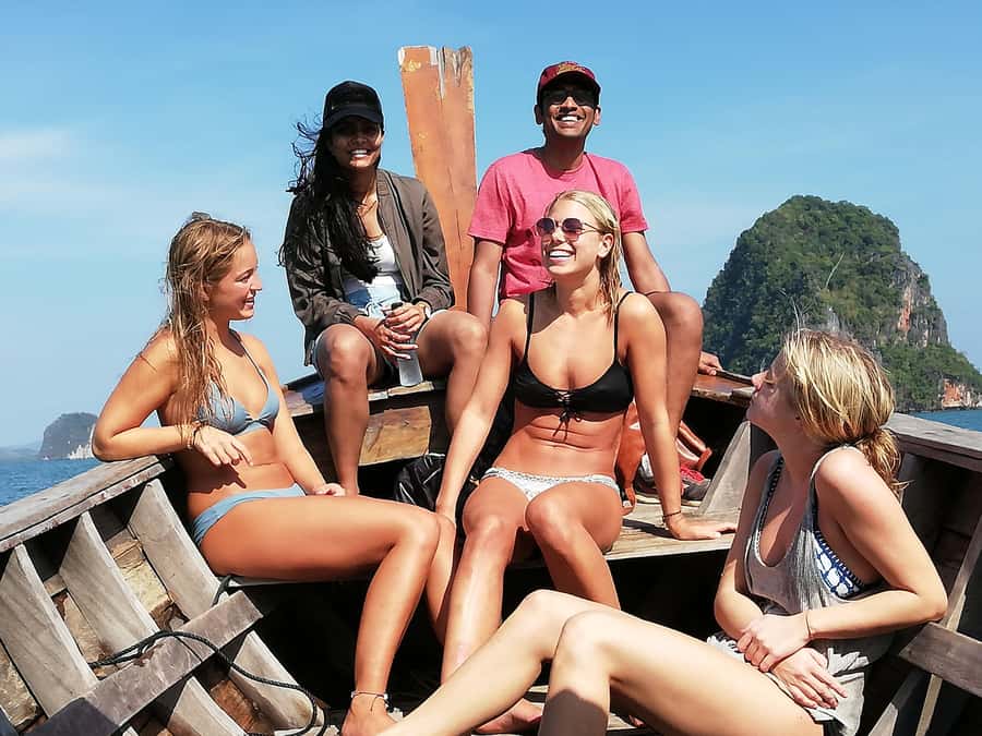 Evening James Bond Island&Plankton Tour by Private longtail. - A local fishing village and the private longtail boat