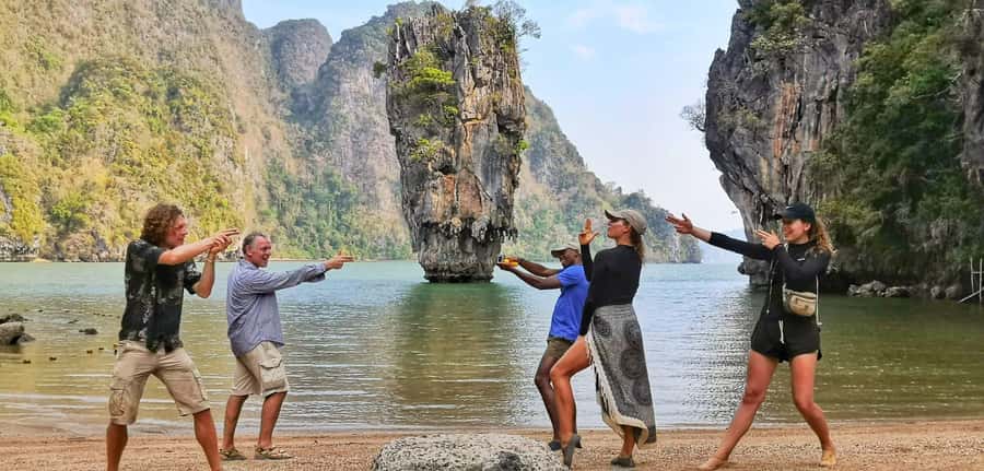 Evening James Bond Island&Plankton Tour by Private longtail. - Canoeing through Koh Talu’s limestone archway