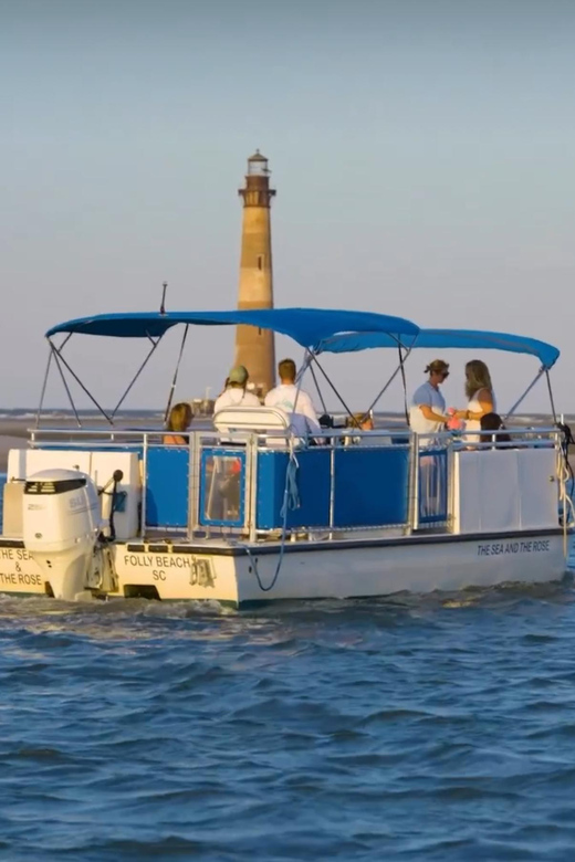 Folly Beach: Morning Dolphin Boat Trip to Morris Island - Leaving 83 Center Street by pontoon boat