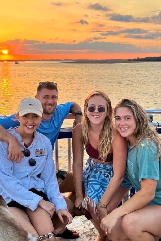 Folly Beach: Sunset Dolphin Boat Tour to Morris Island - The short stop at Morris Island