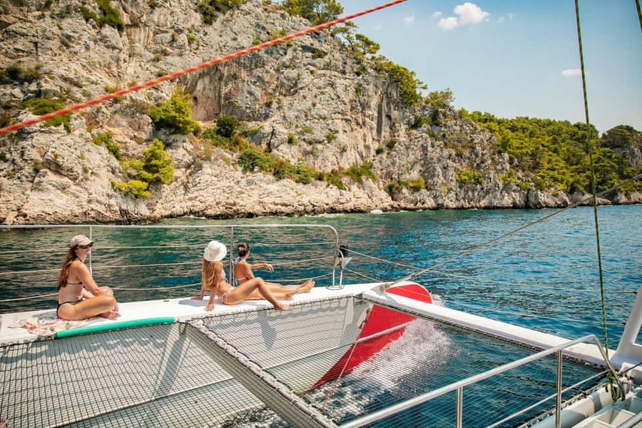 From Brač Island: Catamaran Tour with Food & Drinks - Bobovišće gives you the first swim