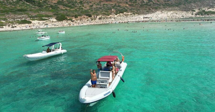 From Chania: Private Balos Bay & Gramvousa Island Boat Trip - Menies Beach and its quiet first stop