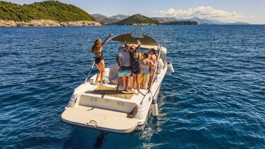 From Dubrovnik: Elaphiti Islands & Blue Cave Speedboat Tour - Koločep and the green cave stops