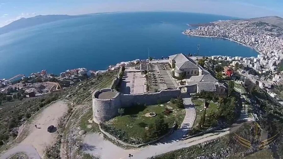 From Durres: Saranda, Blue Eye, Ksamil Islands Boat Tour - Saranda Bay and the view toward Corfu