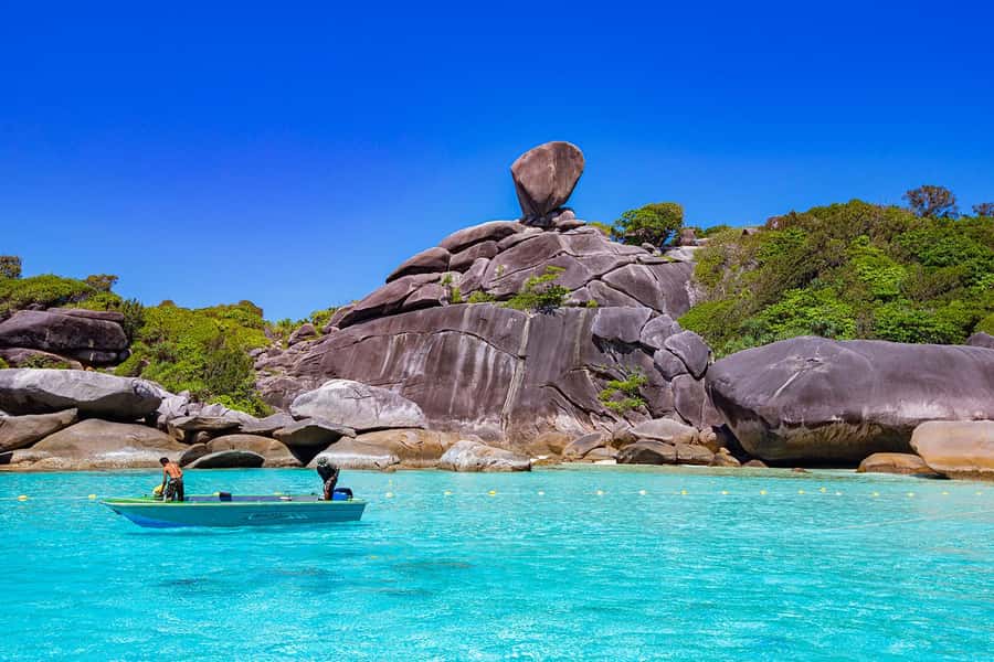 From Khao Lak: Similan Islands Day Trip by Luxury Catamaran - Koh Ba Ngu: coral formations around Island 9