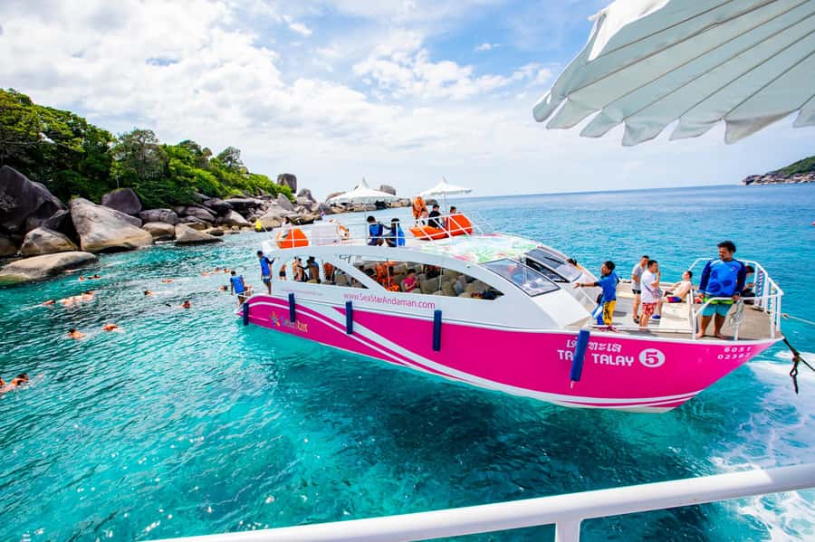 From Khao Lak: Similan Islands Day Trip by Luxury Catamaran - Koh Similan and Sailing Rock: the grand finish
