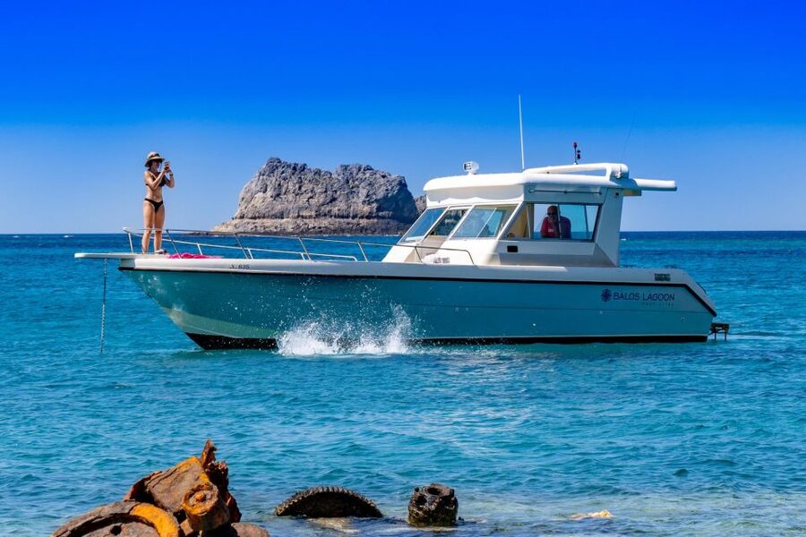 From Kissamos: Private Boat Cruise to Historic Pirate Island - The skipper and the private atmosphere