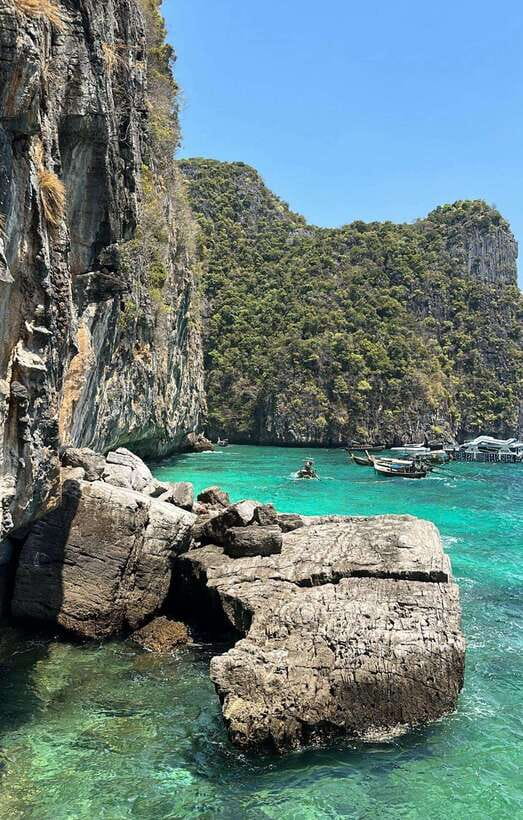 From Koh Phi Phi island and 7 Islands Long Tail Boat Trip - Pi Leh Lagoon is the day’s great swimming stop
