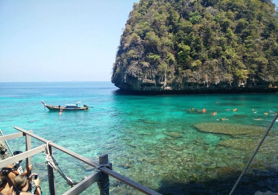 From Krabi: Phi Phi Island Full-Day Private Speed Boat Tour - Maya Bay, famous and often crowded