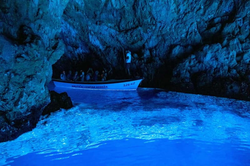From Milna or Supetar: Magical Blue Cave Island Hopping - A full day from Brač across the Adriatic