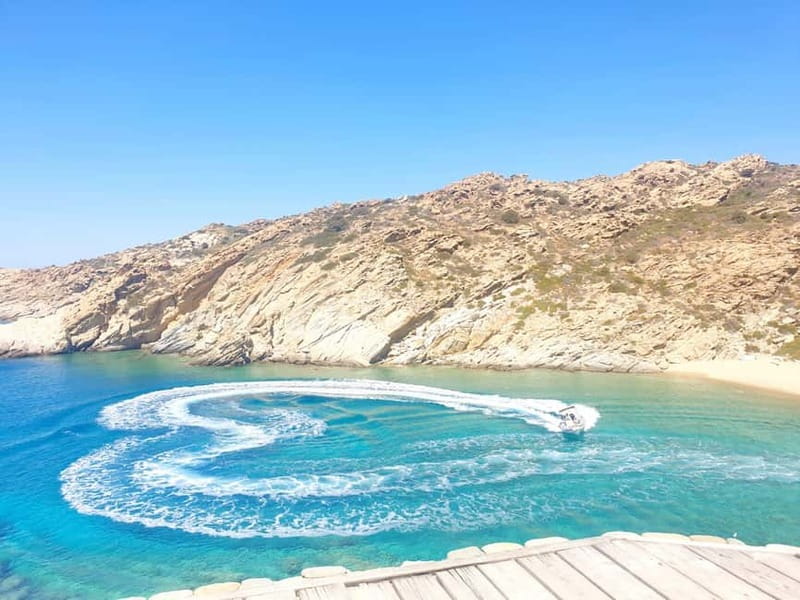 From Milopotas: Ios Island Scenic Snorkeling Cruise - Leaving Milopotas for Ios’s quieter coast