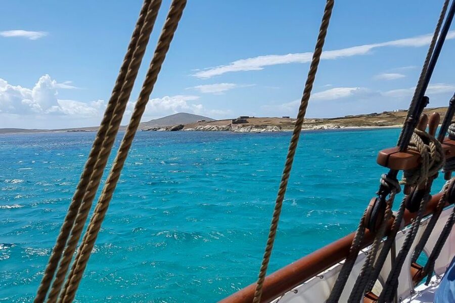From Mykonos: Delos & Rhenia Islands Half-Day Trip by Boat - Delos: choose ancient stones over another swim
