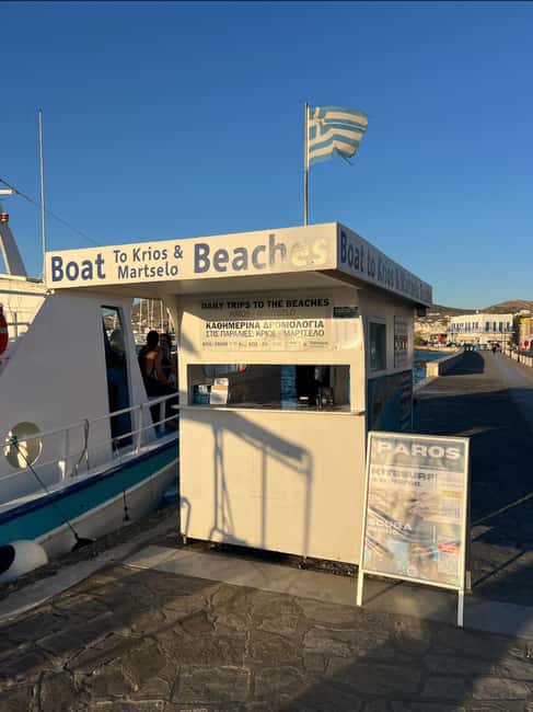 From Paros: Crab Island and Salt Lake Antiparos Boat Trip - Antiparos lagoon and the first swim