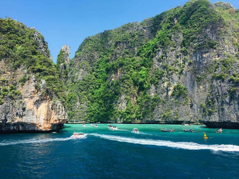 From Phi Phi: Full Day 7 Island Tour by Longtail with Sunset - Monkey Beach and Viking Cave