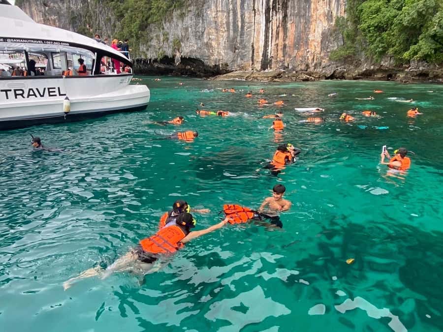 From Phi Phi : One Day Trip by speedboat with Lunch - Maya Bay, beauty with conservation rules