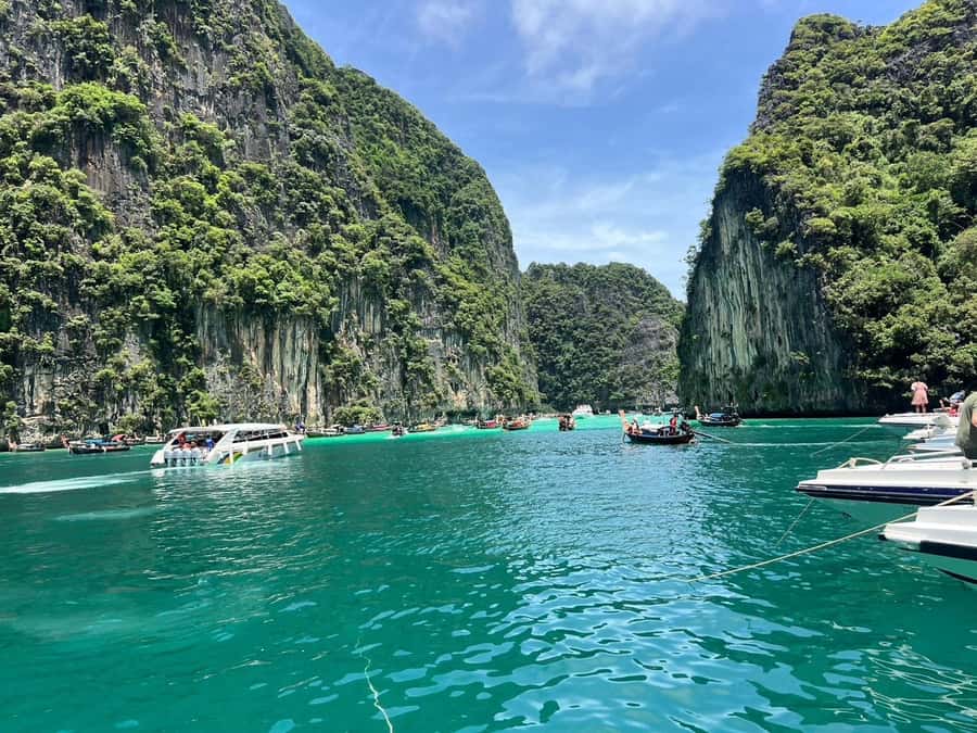 From Phi Phi : One Day Trip by speedboat with Lunch - Monkey Beach and the first look at Phi Phi’s coast